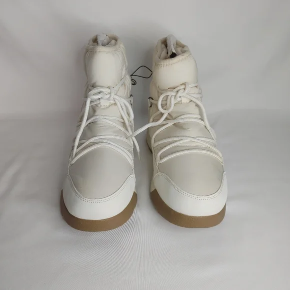 Women’s A New Day Winter Snow Boots Cream White Warm Lined Size 11 New With Tags - Picture 3 of 9